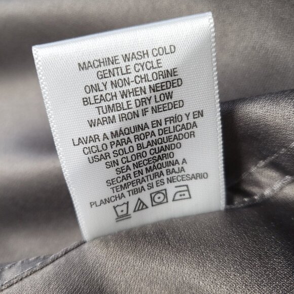 Basic Editions Shirt Faux Suede Mens Large Button Up Long Sleeve Lined Pockets - Picture 6 of 16